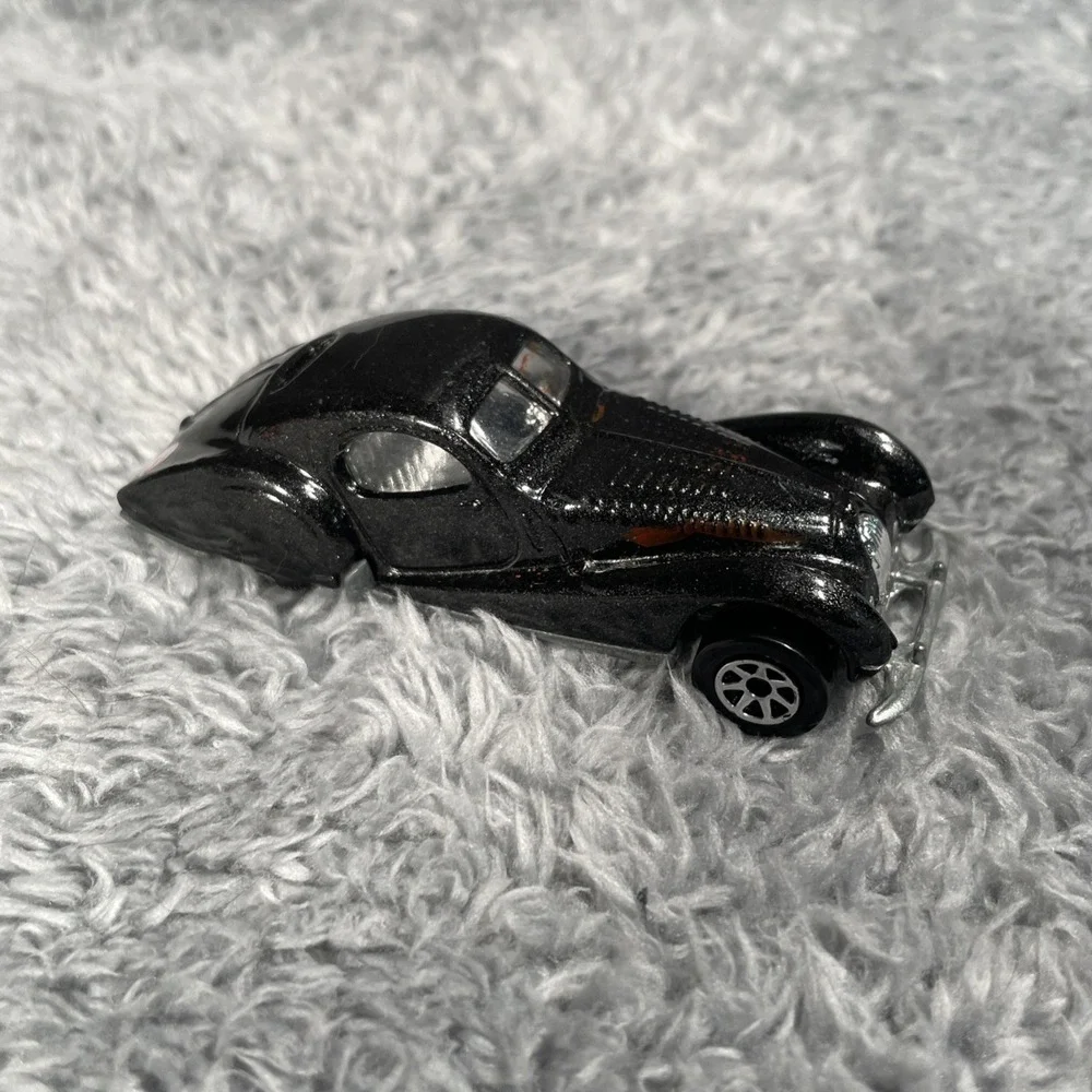 VTG MATTEL DIECAST CAR 1987 BLACK METALLIC JAGUAR SPLIT WINDOW  MALAYSIA 3.25
